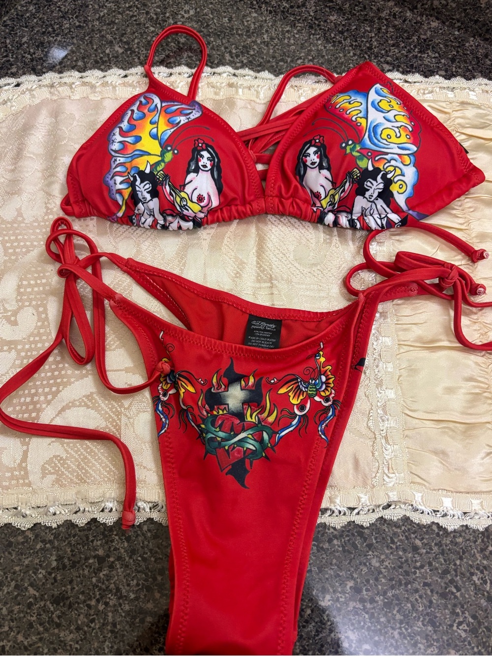 Ed Hardy Cheeky Bikini Set L